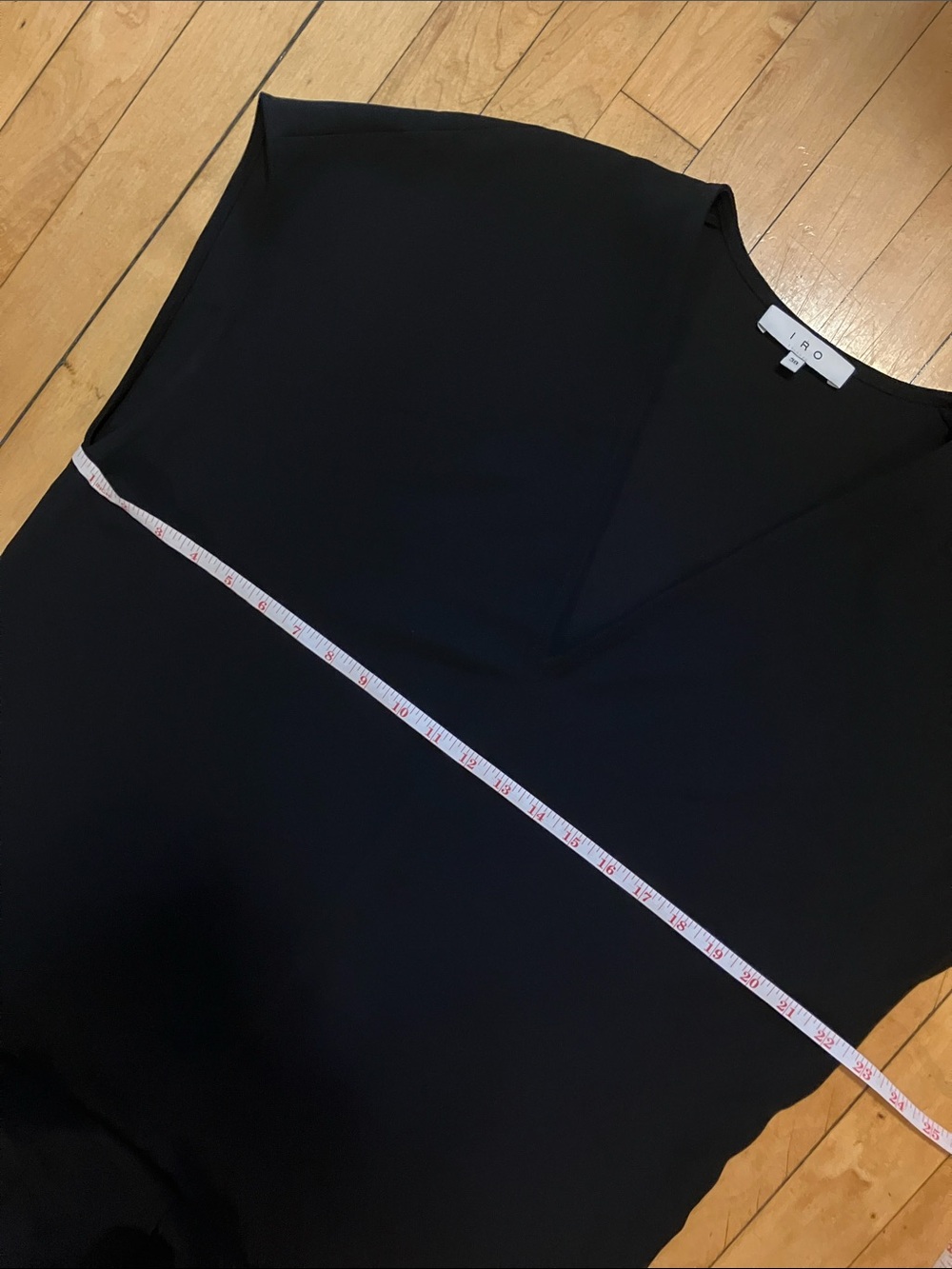 IRO Black Gameen Drop Waist V-neck Dress Size 38 or Medium - Picture 9 of 10
